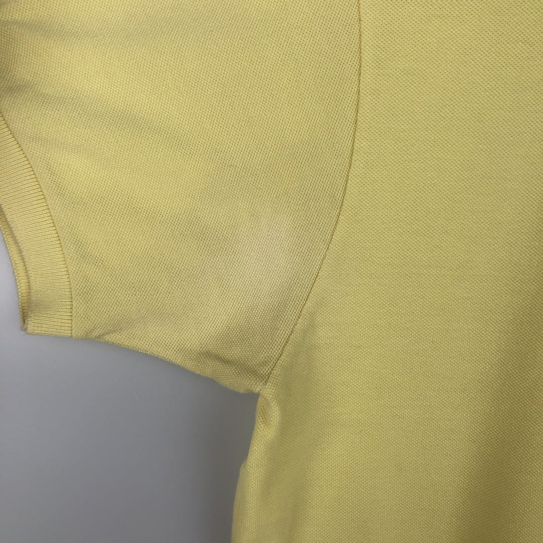 Lacoste LACOSTE French design short sleeve polo shirt size 4, men's M size cotton yellow type Vintage Second Hand
