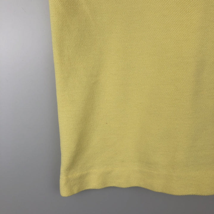 Lacoste LACOSTE French design short sleeve polo shirt size 4, men's M size cotton yellow type Vintage Second Hand