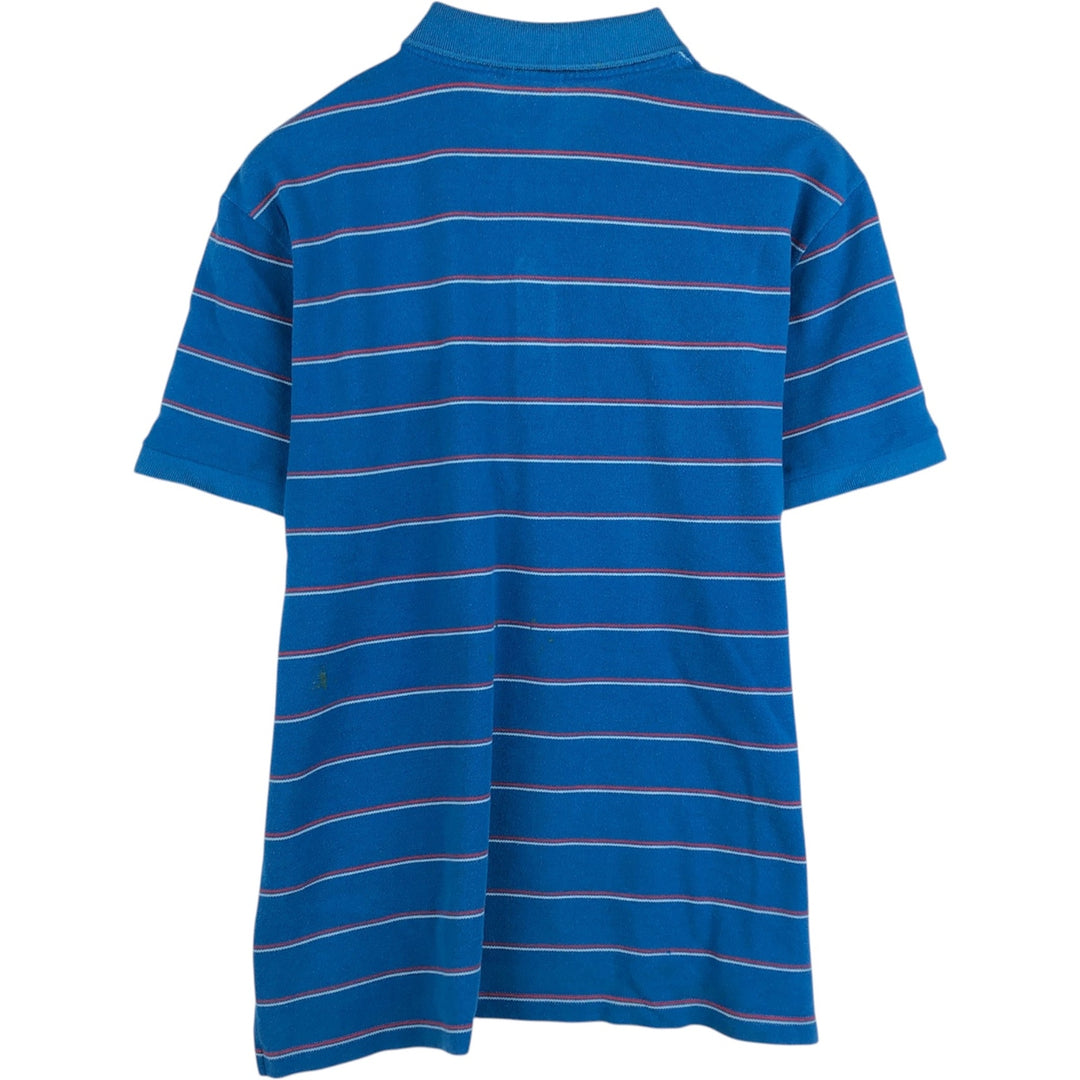 Lacoste LACOSTE SPORT France Design Multi-stripe Short-Sleeve Striped Polo Shirt, Size 7 (Men's XXL equivalent) cotton blue type Vintage Second Hand