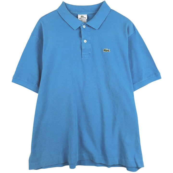 Lacoste LACOSTE French design short sleeve polo shirt No. 7 Men's XXL equivalent cotton Blue type light blue Vintage Second Hand