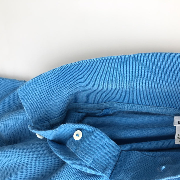 Lacoste LACOSTE French design short sleeve polo shirt No. 7 Men's XXL equivalent cotton Blue type light blue Vintage Second Hand