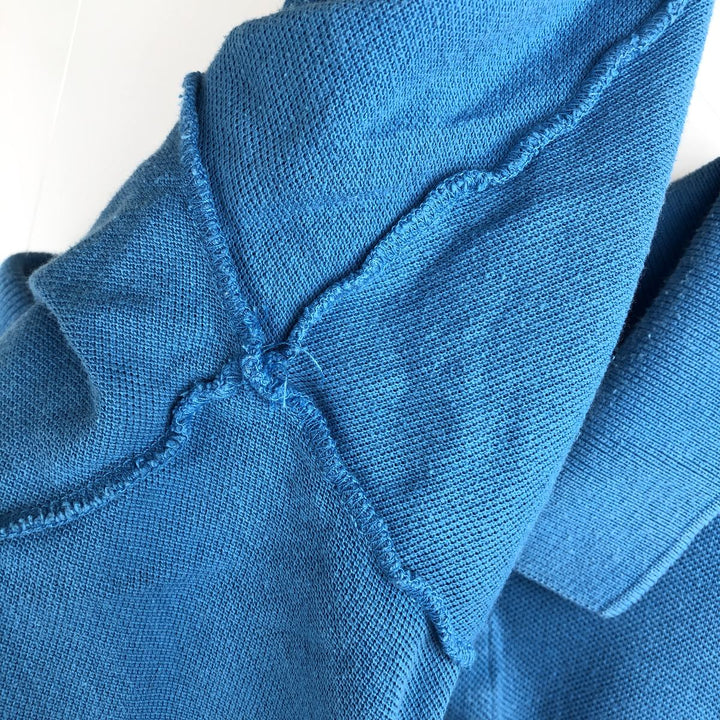 Lacoste LACOSTE French design short sleeve polo shirt No. 7 Men's XXL equivalent cotton Blue type light blue Vintage Second Hand