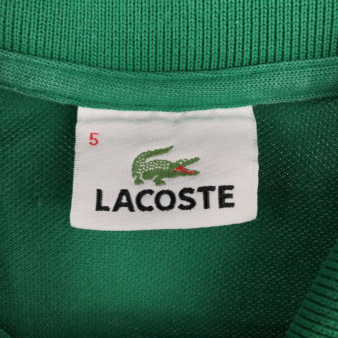 Lacoste LACOSTE Short Sleeve Polo Shirt Size 5 Men's L cotton green type Vintage Second Hand