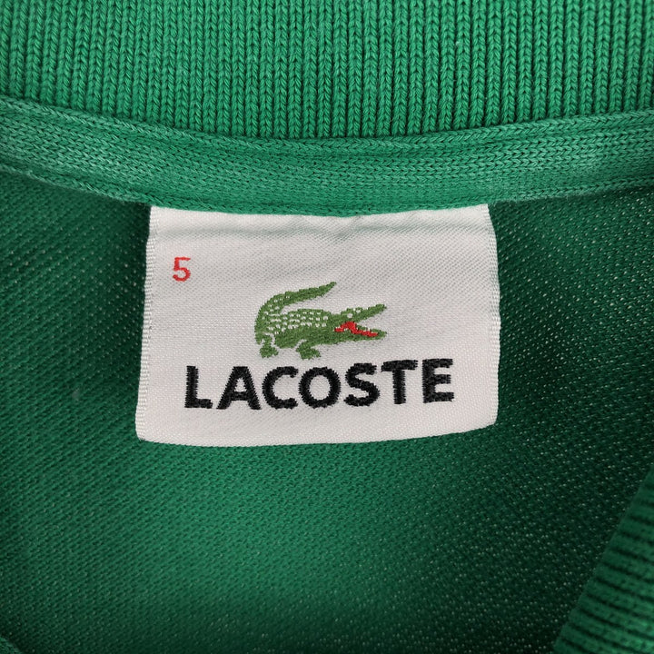 Lacoste LACOSTE Short Sleeve Polo Shirt Size 5 Men's L cotton green type Vintage Second Hand