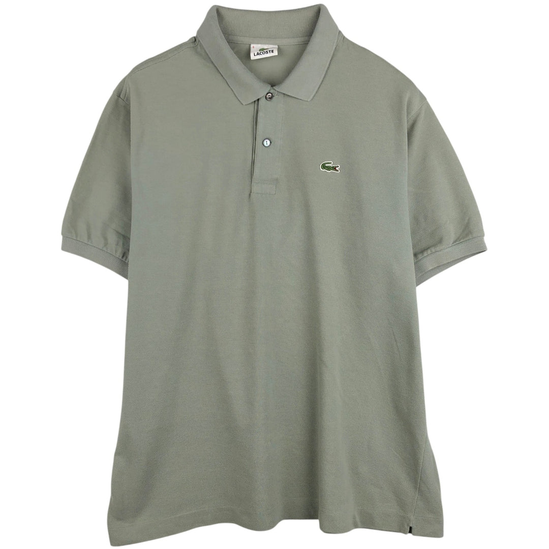 Lacoste LACOSTE French design short sleeve polo shirt size 6 men's XL equivalent cotton Khaki type Vintage Second Hand