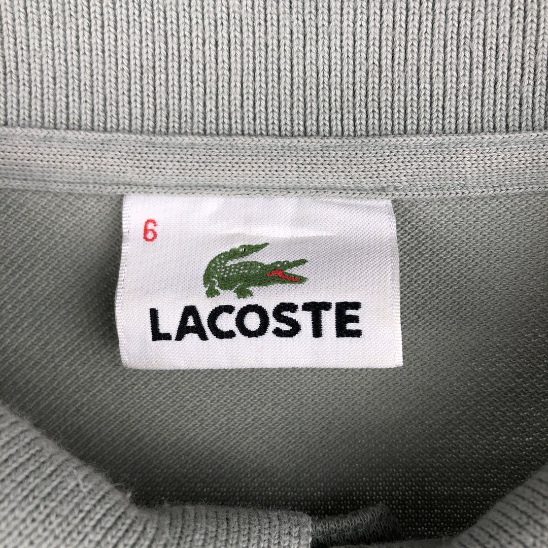 Lacoste LACOSTE French design short sleeve polo shirt size 6 men's XL equivalent cotton Khaki type Vintage Second Hand