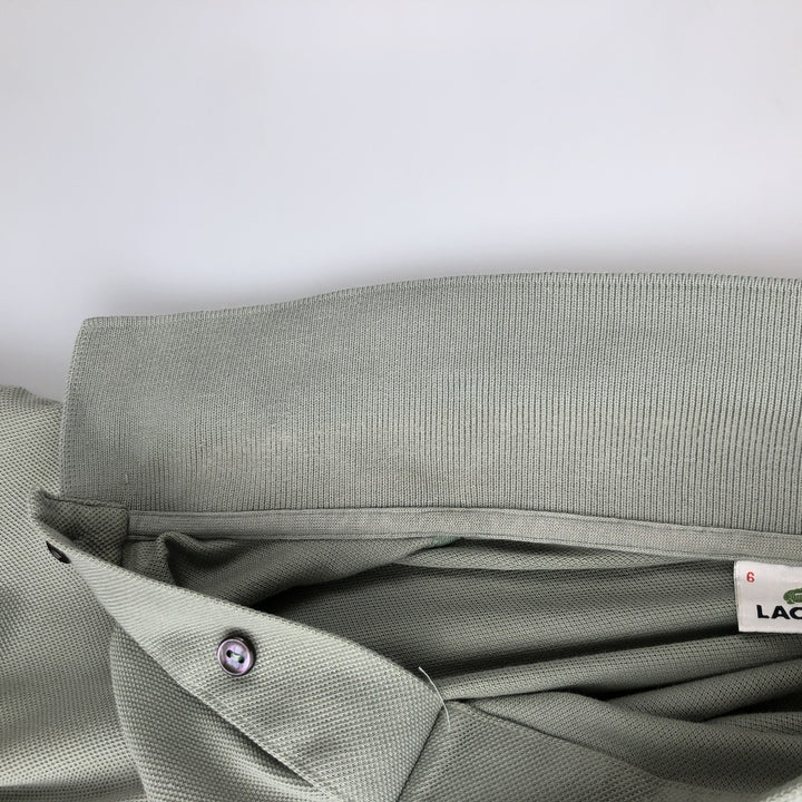 Lacoste LACOSTE French design short sleeve polo shirt size 6 men's XL equivalent cotton Khaki type Vintage Second Hand