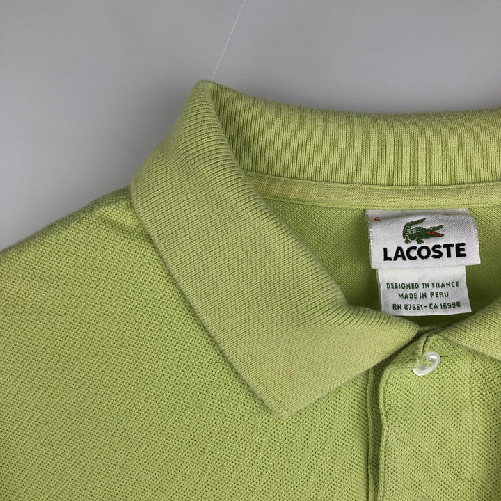 Lacoste LACOSTE French design short sleeve polo shirt size 6 men's XL equivalent cotton yellow type Vintage Second Hand