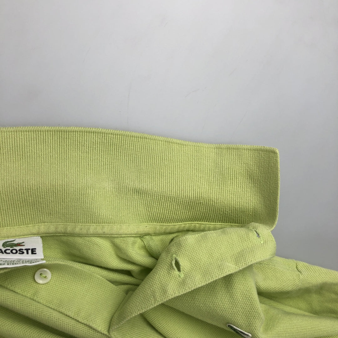 Lacoste LACOSTE French design short sleeve polo shirt size 6 men's XL equivalent cotton yellow type Vintage Second Hand