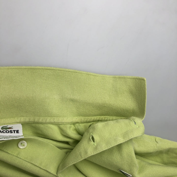 Lacoste LACOSTE French design short sleeve polo shirt size 6 men's XL equivalent cotton yellow type Vintage Second Hand