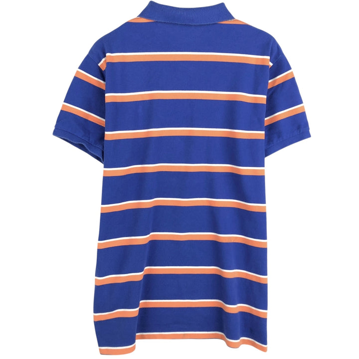 Ralph Lauren POLO by Ralph Lauren CUSTOM FIT Multi-stripe Short-Sleeve Polo Shirt, Men's Size L (approx.) cotton blue type Vintage Second Hand