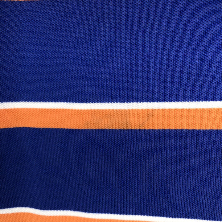 Ralph Lauren POLO by Ralph Lauren CUSTOM FIT Multi-stripe Short-Sleeve Polo Shirt, Men's Size L (approx.) cotton blue type Vintage Second Hand