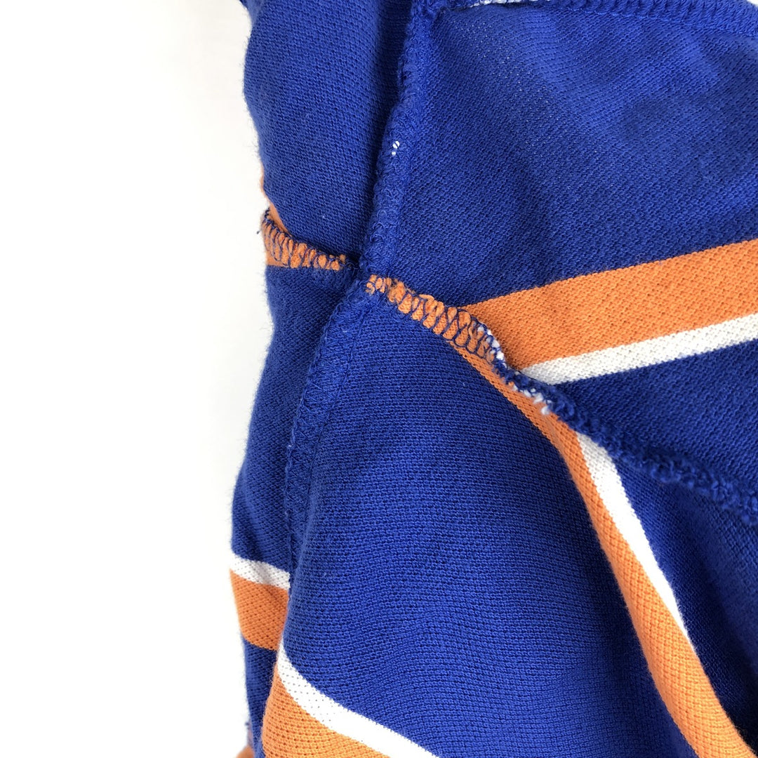 Ralph Lauren POLO by Ralph Lauren CUSTOM FIT Multi-stripe Short-Sleeve Polo Shirt, Men's Size L (approx.) cotton blue type Vintage Second Hand