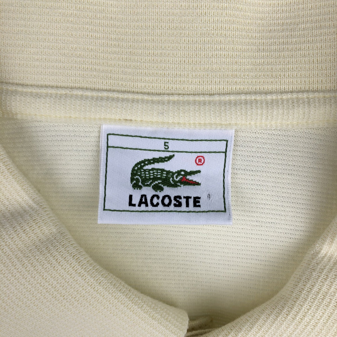 Lacoste LACOSTE Short Sleeve Polo Shirt Size 5 Men's L cotton yellow type Vintage Second Hand