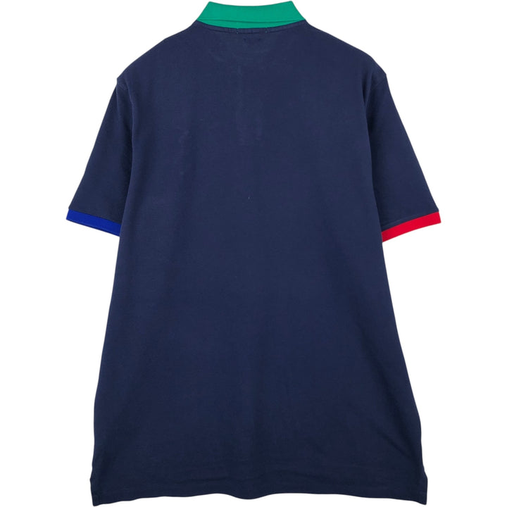 Ralph Lauren POLO RALPH LAUREN CLASSIC FIT Big Pony Short Sleeve Polo Shirt Men's XL cotton navy blue type Vintage Second Hand