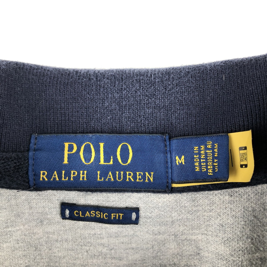Ralph Lauren POLO RALPH LAUREN CLASSIC FIT short sleeve polo shirt, men's size M cotton gray type Vintage Second Hand