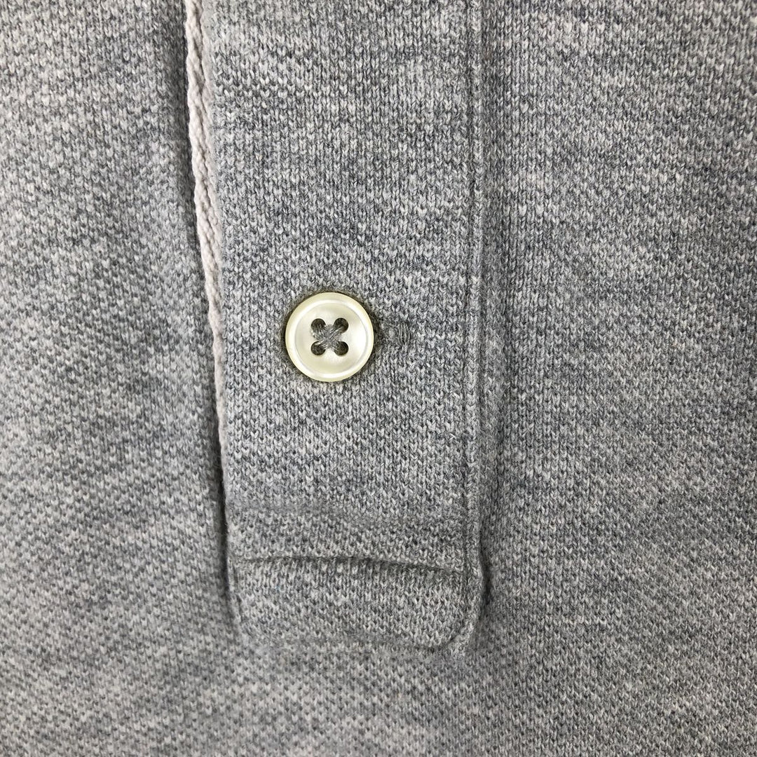 Ralph Lauren POLO RALPH LAUREN CLASSIC FIT short sleeve polo shirt, men's size M cotton gray type Vintage Second Hand