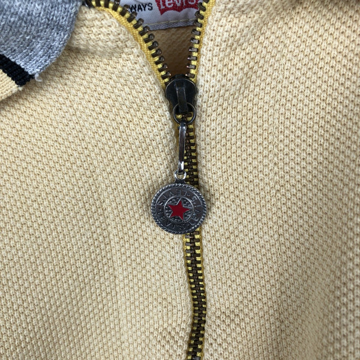 90'S Levi's Half-Zip Short-Sleeve Polo Shirt, Men's Size L (Equivalent), Vintage cotton yellow type Vintage Second Hand