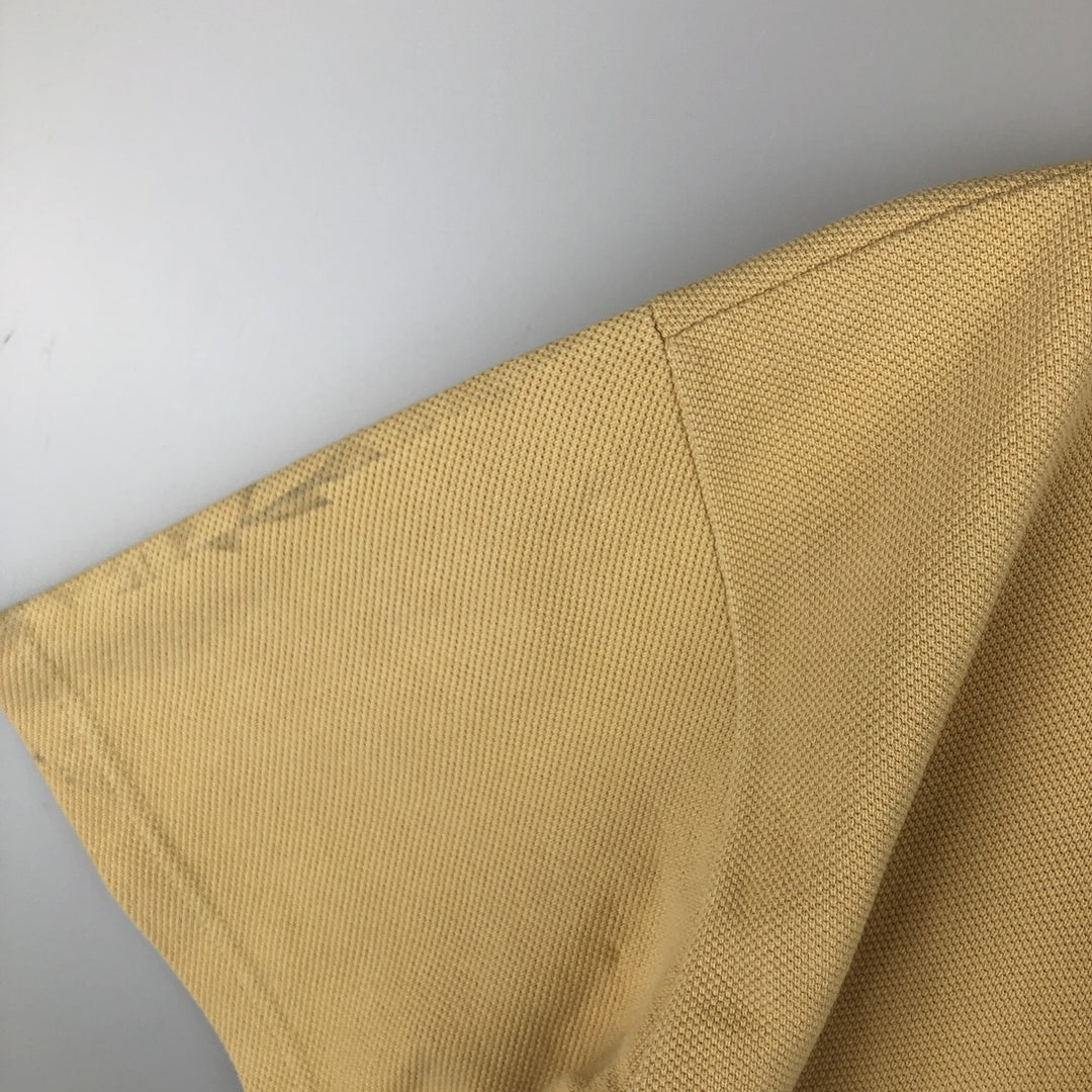 90'S Levi's Half-Zip Short-Sleeve Polo Shirt, Men's Size L (Equivalent), Vintage cotton yellow type Vintage Second Hand