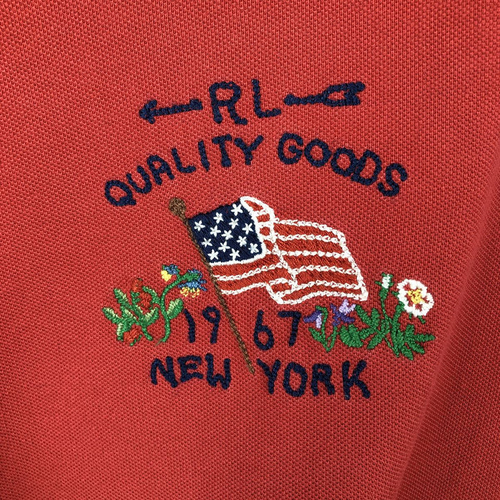 Ralph Lauren POLO by Ralph Lauren CLASSIC FIT Short-Sleeve Polo Shirt, Men's Size XXL (approx.) cotton red type Vintage Second Hand