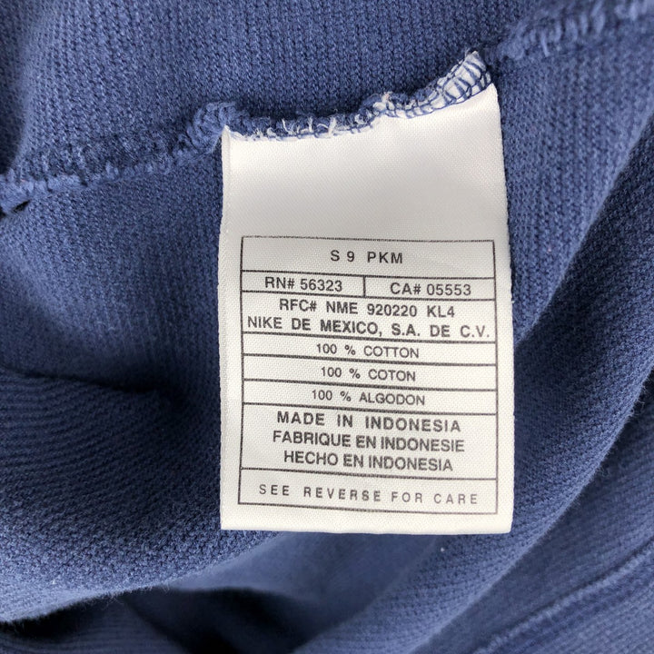 90s-00'S Nike One-Point Half-Zip Short-Sleeve Polo Shirt, Men's Size L (Equivalent), Vintage cotton navy blue type Vintage Second Hand