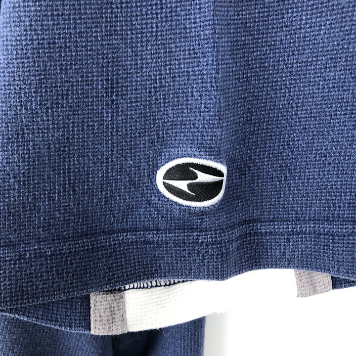 90s-00'S Nike One-Point Half-Zip Short-Sleeve Polo Shirt, Men's Size L (Equivalent), Vintage cotton navy blue type Vintage Second Hand