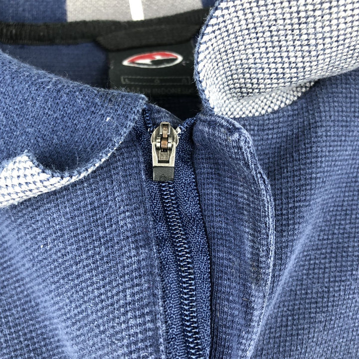 90s-00'S Nike One-Point Half-Zip Short-Sleeve Polo Shirt, Men's Size L (Equivalent), Vintage cotton navy blue type Vintage Second Hand