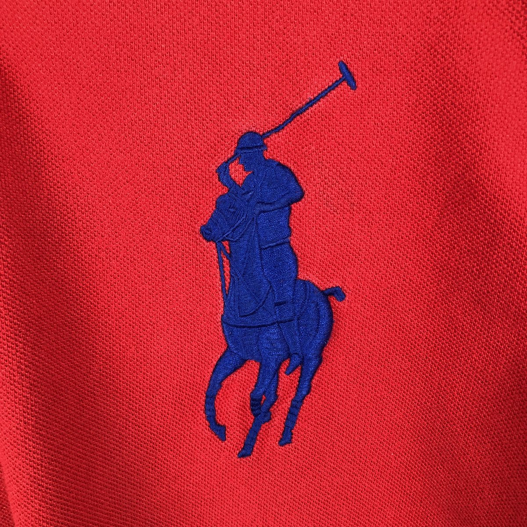Ralph Lauren POLO RALPH LAUREN CUSTOM FIT American flag print Big Pony short-sleeved polo shirt, men's size XL equivalent. cotton red type Vintage Second Hand