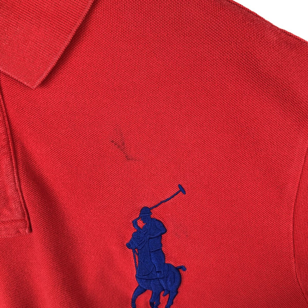 Ralph Lauren POLO RALPH LAUREN CUSTOM FIT American flag print Big Pony short-sleeved polo shirt, men's size XL equivalent. cotton red type Vintage Second Hand