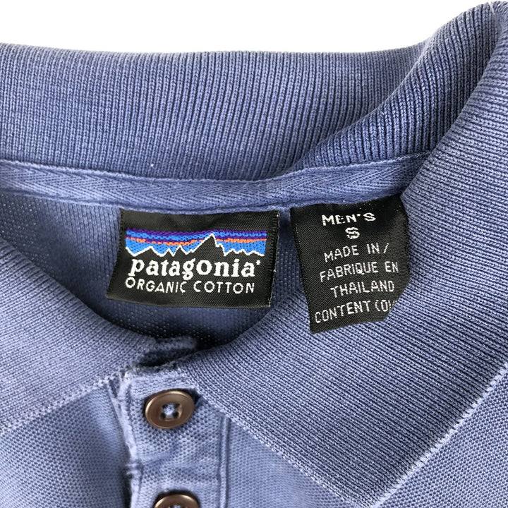 1990'S Patagonia Organic Cotton Short-Sleeve Polo Shirt, Men's Size S (Equivalent), Vintage cotton Indigo Vintage Second Hand