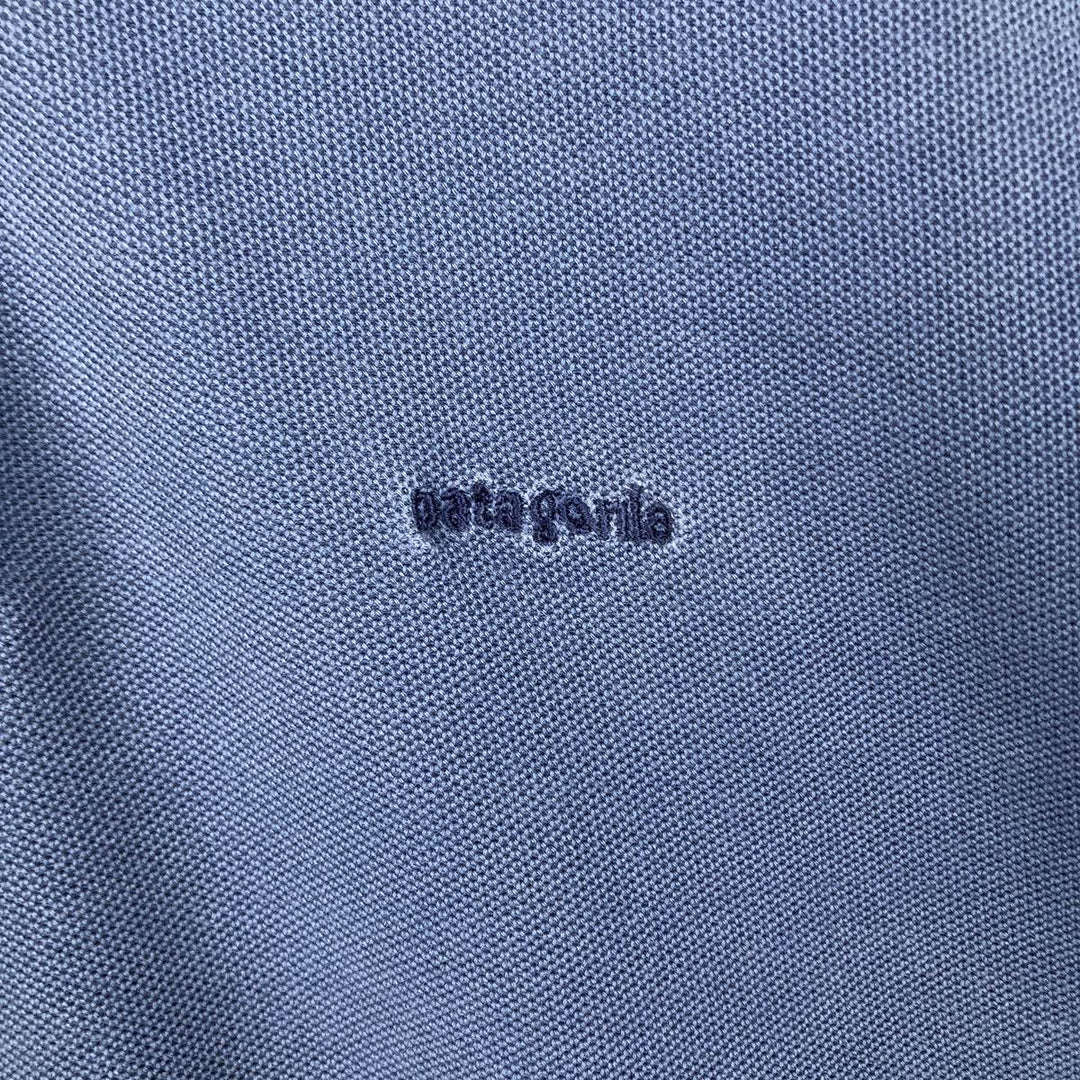 1990'S Patagonia Organic Cotton Short-Sleeve Polo Shirt, Men's Size S (Equivalent), Vintage cotton Indigo Vintage Second Hand