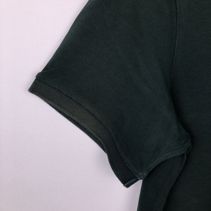 Burberry's BRIT short sleeve polo shirt, men's size L cotton Green type dark green Vintage Second Hand
