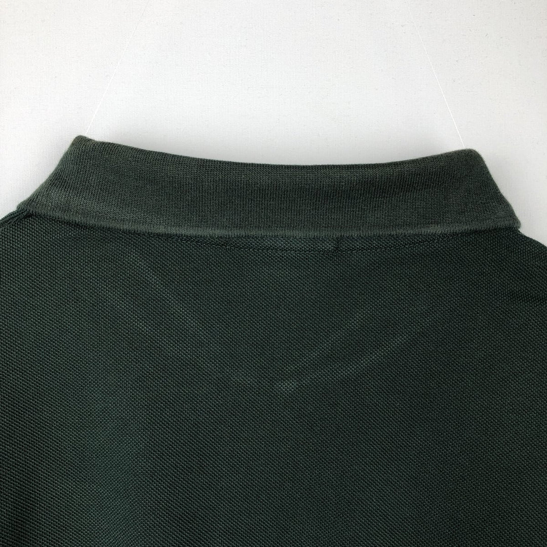 Burberry's BRIT short sleeve polo shirt, men's size L cotton Green type dark green Vintage Second Hand