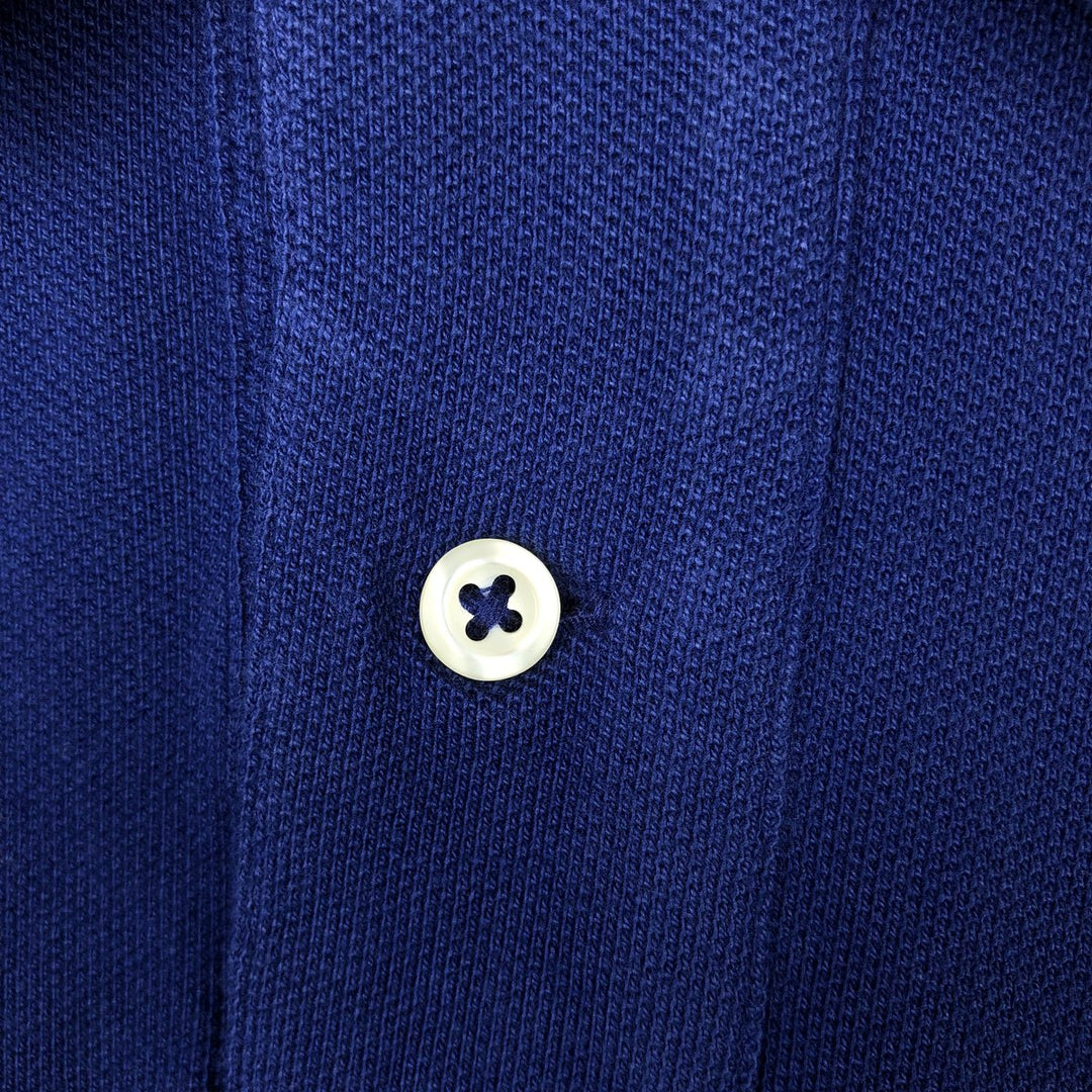 Ralph Lauren POLO by Ralph Lauren CUSTOM FIT short sleeve polo shirt, men's size L cotton navy blue type Vintage Second Hand