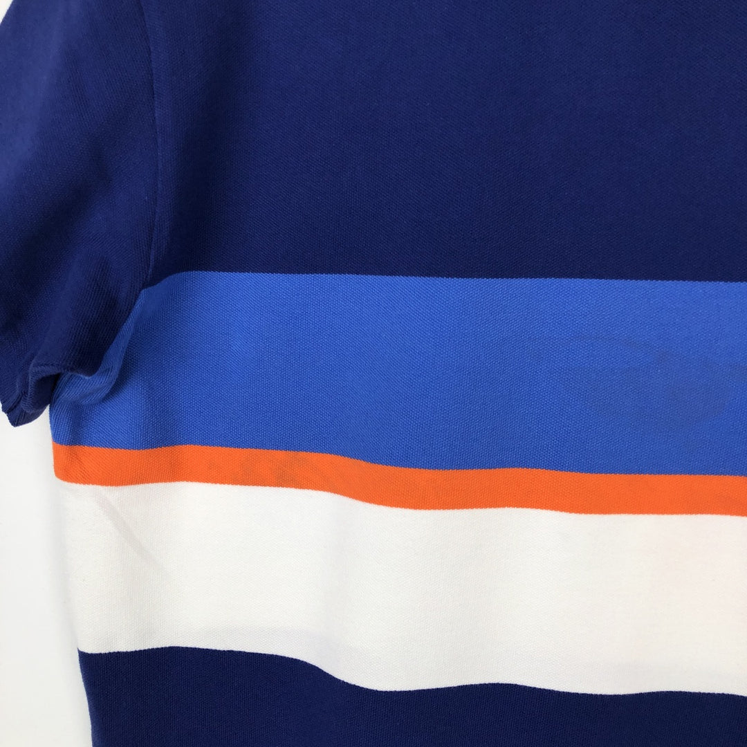 Ralph Lauren POLO by Ralph Lauren CUSTOM FIT short sleeve polo shirt, men's size L cotton navy blue type Vintage Second Hand