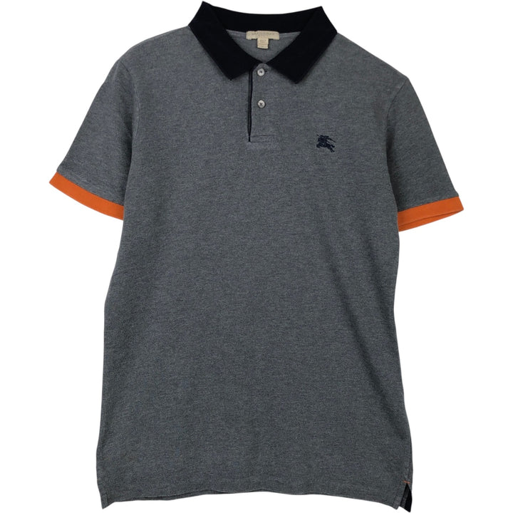 Burberry's BRIT short-sleeved polo shirt, men's size M cotton gray type Vintage Second Hand