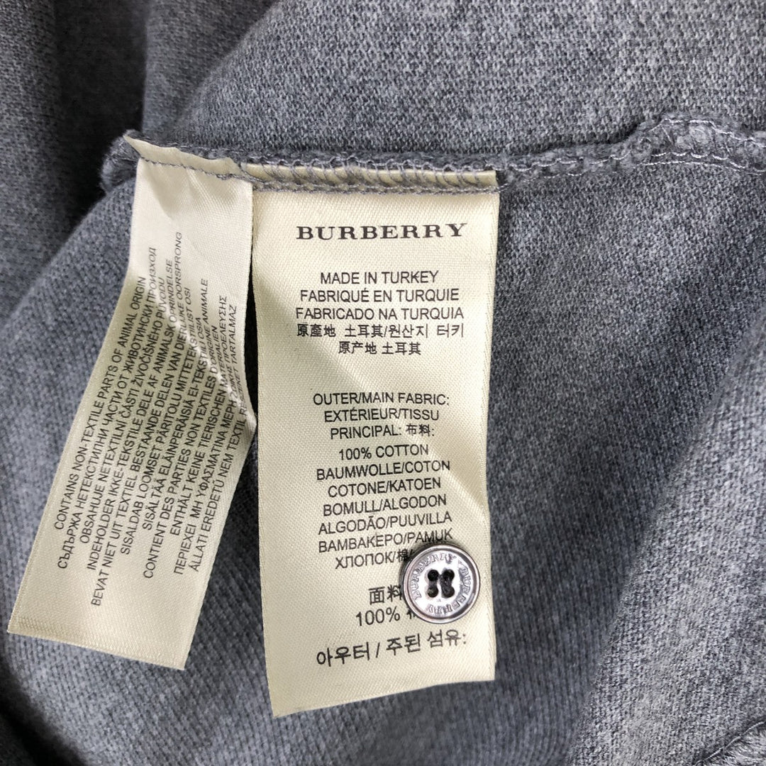 Burberry's BRIT short-sleeved polo shirt, men's size M cotton gray type Vintage Second Hand