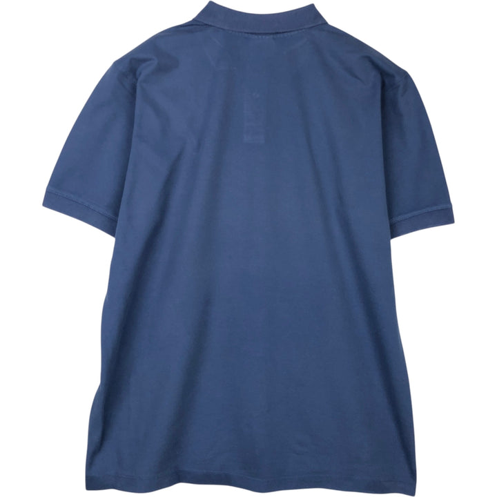 Lacoste short-sleeved polo shirt, made in France, men's size XXL cotton blue type Vintage Second Hand
