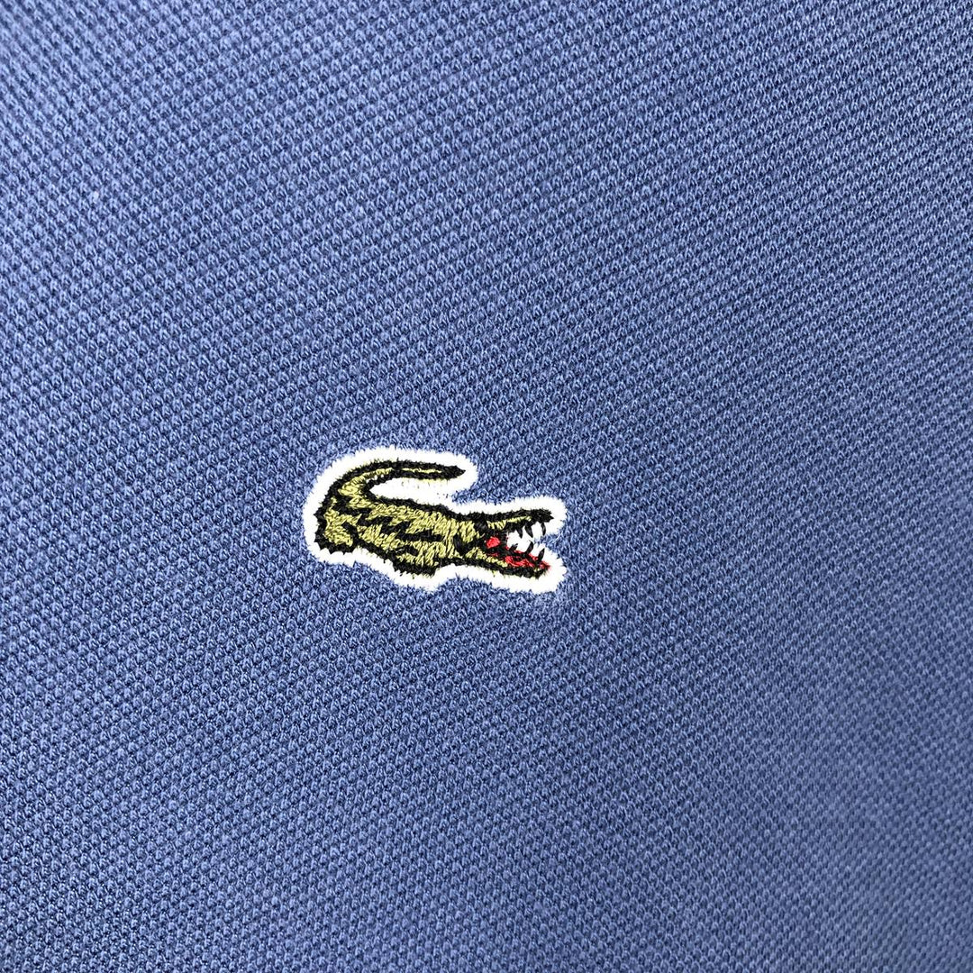 Lacoste short-sleeved polo shirt, made in France, men's size XXL cotton blue type Vintage Second Hand