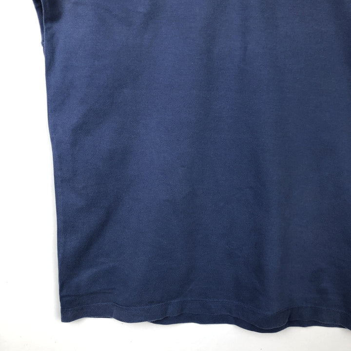 Lacoste short-sleeved polo shirt, made in France, men's size XXL cotton blue type Vintage Second Hand