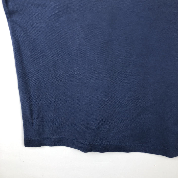 Lacoste short-sleeved polo shirt, made in France, men's size XXL cotton blue type Vintage Second Hand
