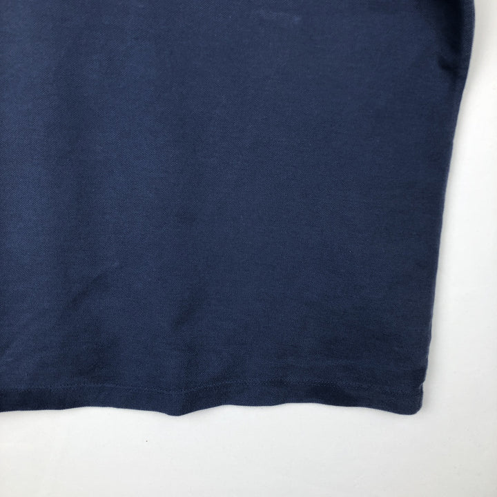 Lacoste short-sleeved polo shirt, made in France, men's size XXL cotton blue type Vintage Second Hand