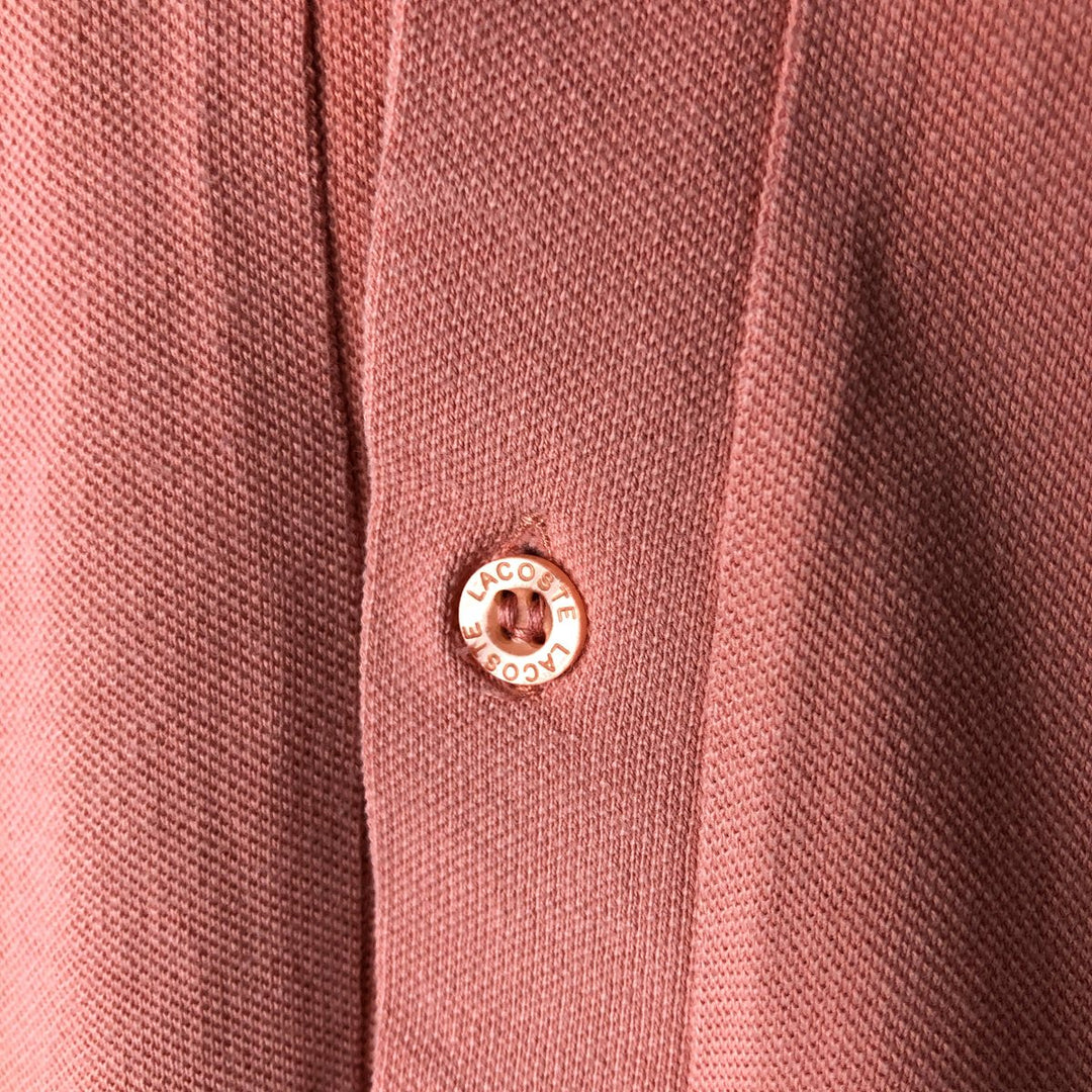 1980'S Lacoste CHEMISE French Lacoste Short-Sleeve Polo Shirt, Made in France, Men's Size XL (Equivalent), Vintage unclear coral Vintage Second Hand