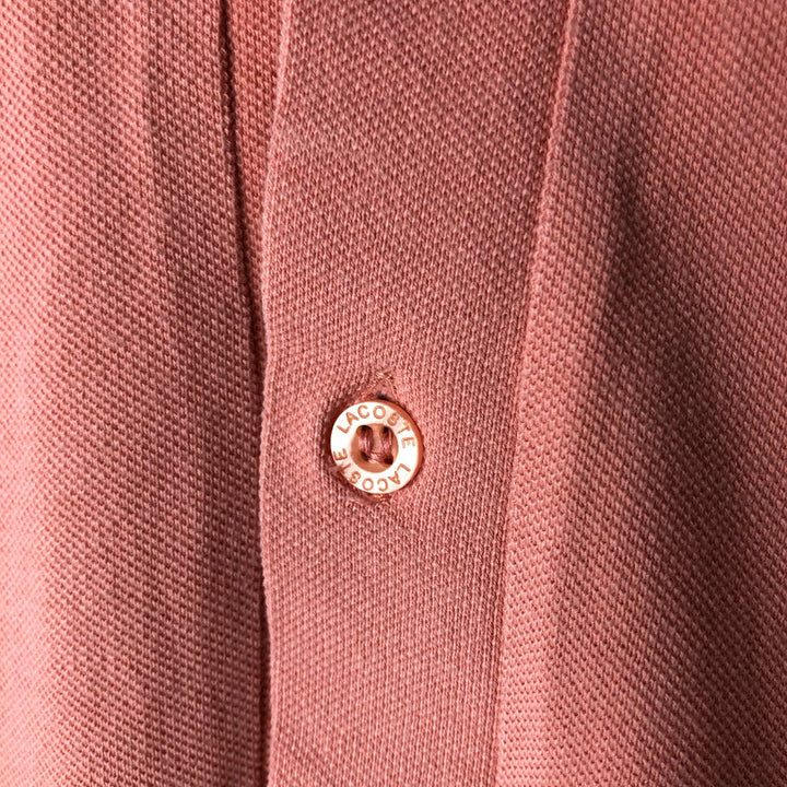 1980'S Lacoste CHEMISE French Lacoste Short-Sleeve Polo Shirt, Made in France, Men's Size XL (Equivalent), Vintage unclear coral Vintage Second Hand