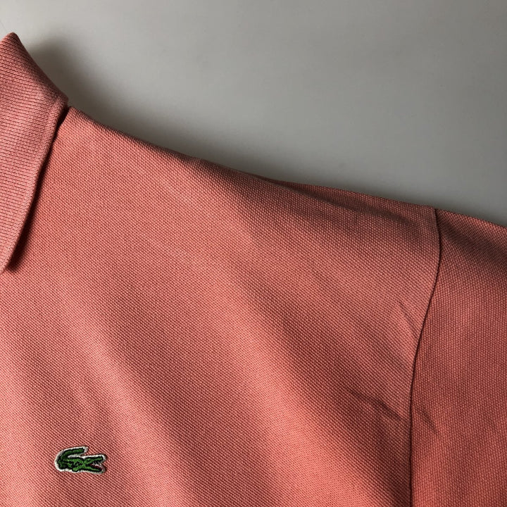 1980'S Lacoste CHEMISE French Lacoste Short-Sleeve Polo Shirt, Made in France, Men's Size XL (Equivalent), Vintage unclear coral Vintage Second Hand