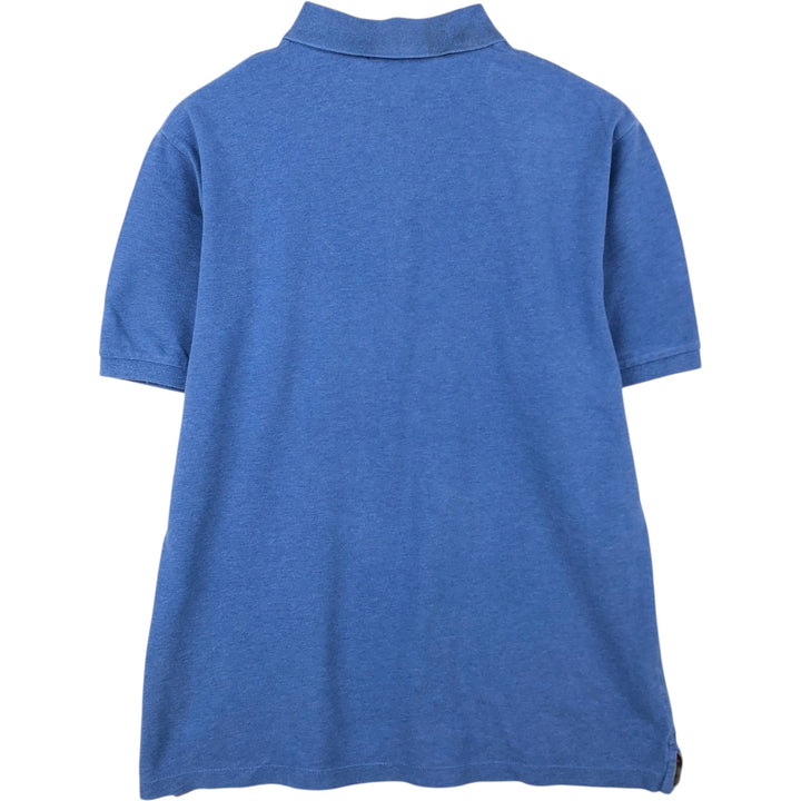 Burberry's short-sleeved polo shirt, men's size L (approx.) cotton Blue type light blue Vintage Second Hand