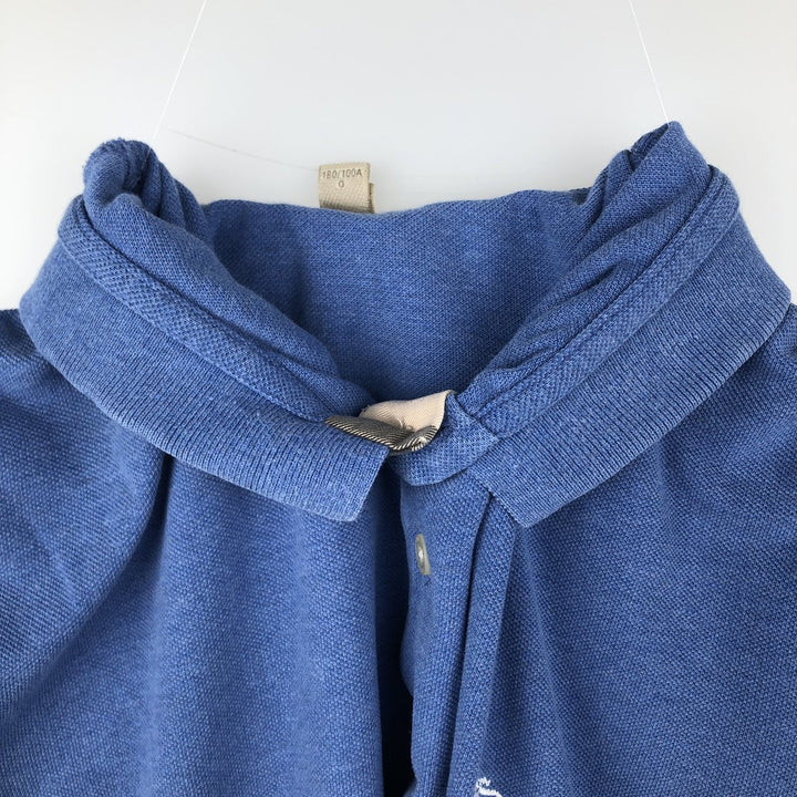 Burberry's short-sleeved polo shirt, men's size L (approx.) cotton Blue type light blue Vintage Second Hand