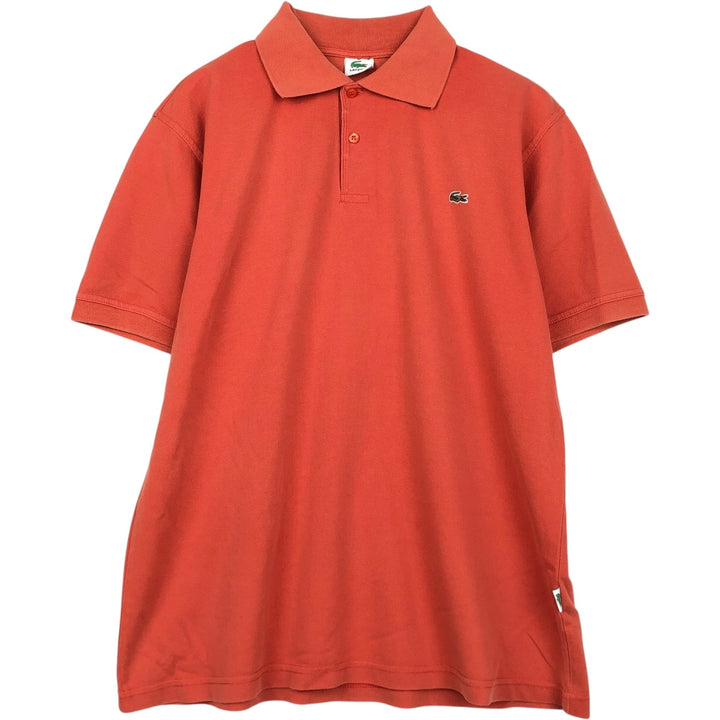 Lacoste short-sleeved polo shirt, made in France, men's size L (approx.) cotton orange type Vintage Second Hand
