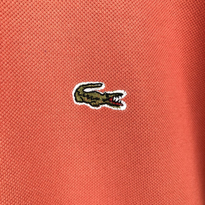 Lacoste short-sleeved polo shirt, made in France, men's size L (approx.) cotton orange type Vintage Second Hand