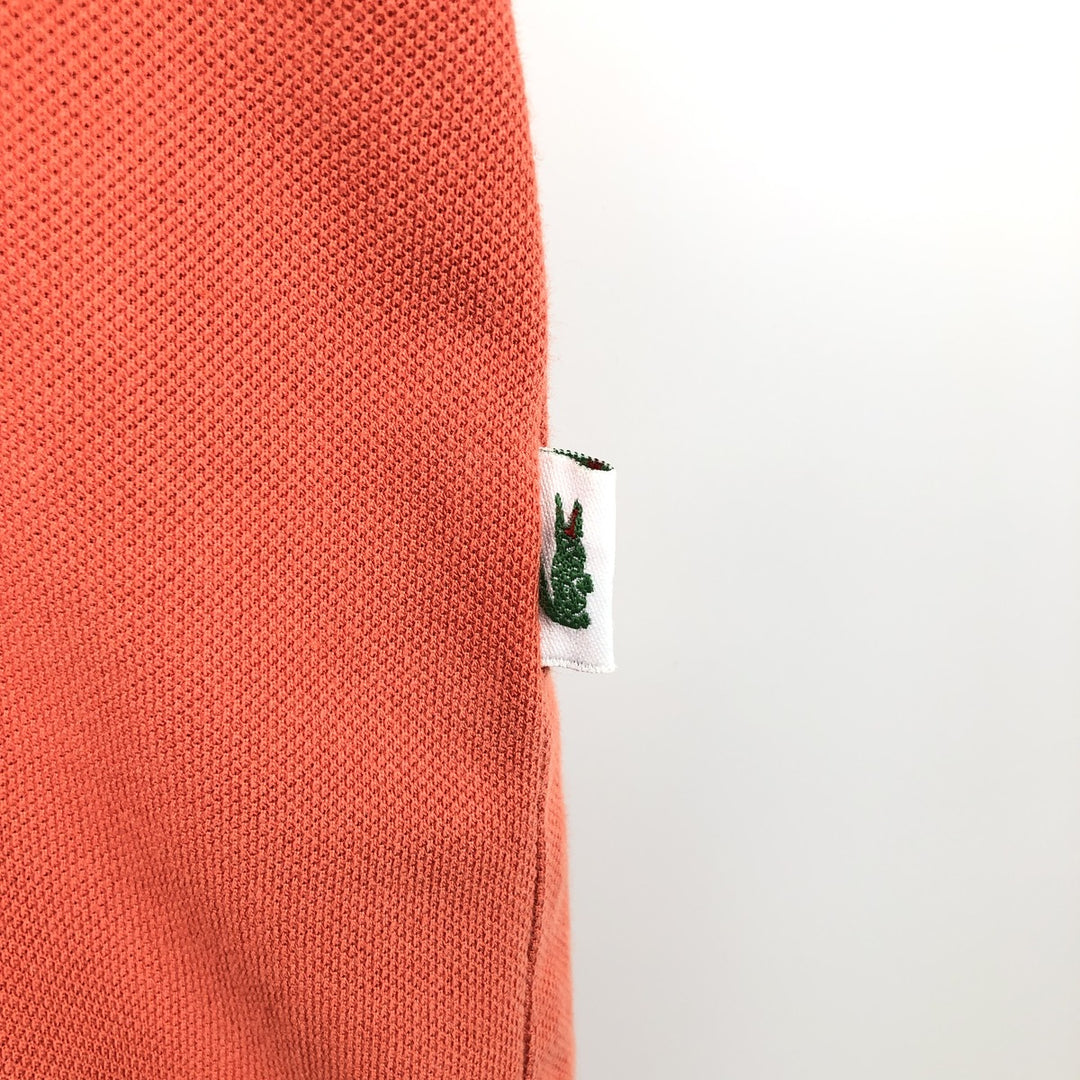 Lacoste short-sleeved polo shirt, made in France, men's size L (approx.) cotton orange type Vintage Second Hand